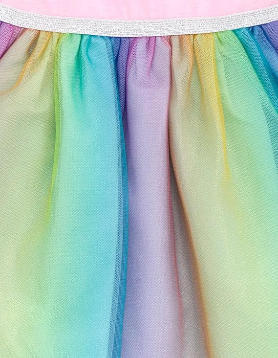 Care Bears Cheer Bear Rainbow Girls Tulle Dress Toddler to Big Kid