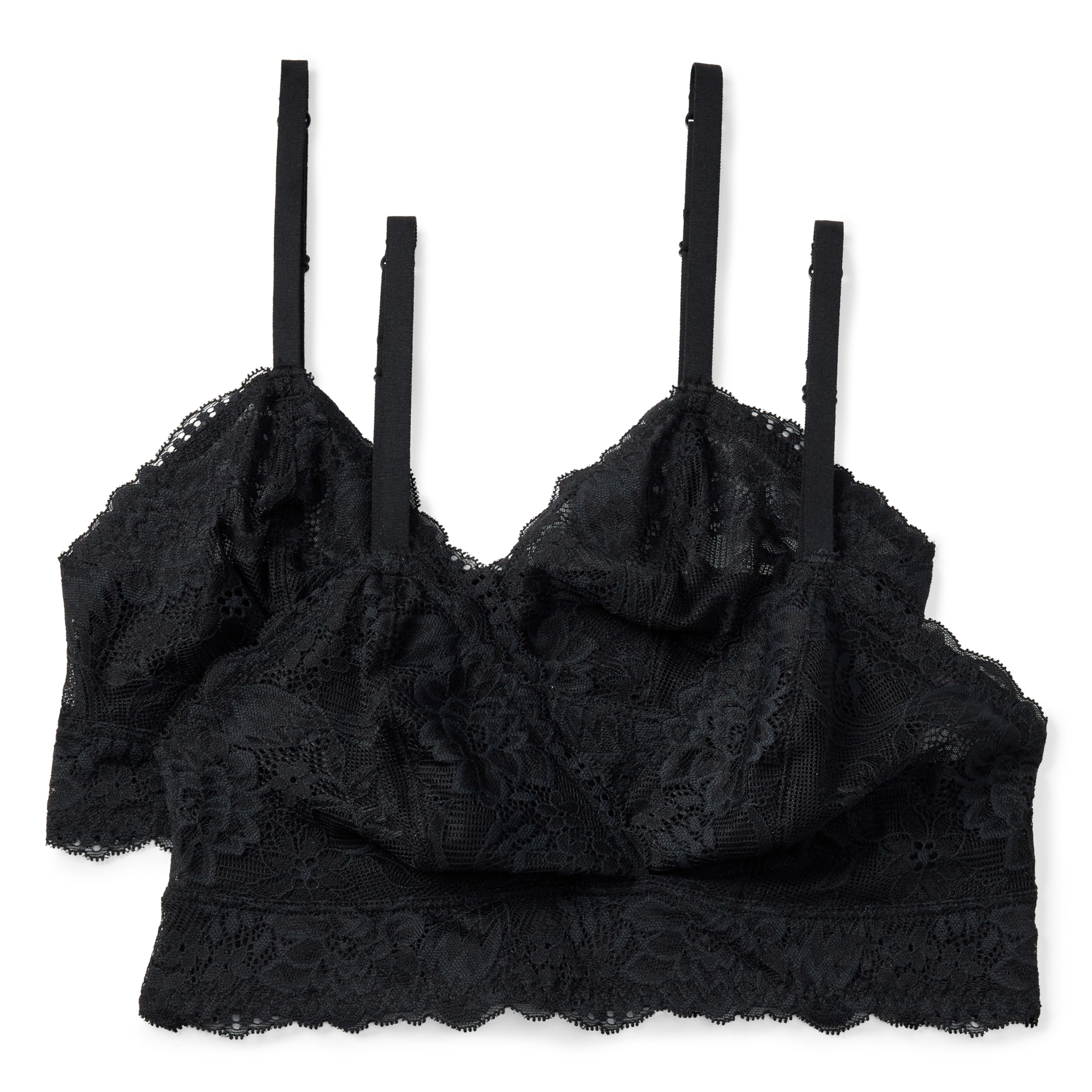 Amazon Essentials Damen Langes Triangel-Bralette Aus Elastischer Galloonischer Spitze Ohne Futter