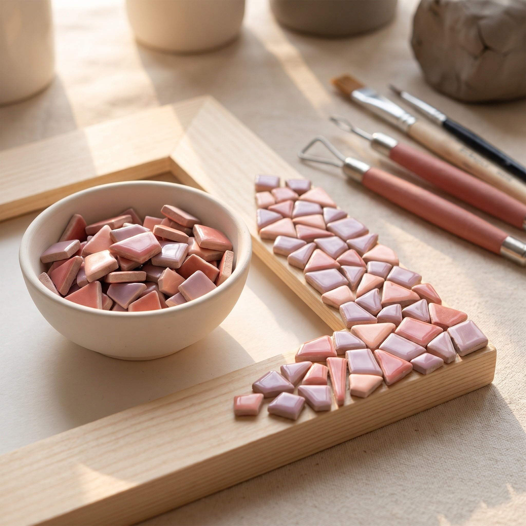 Toddmomy 1 sacchetto di mosaici in ceramica per lavori fai da te, pezzi di