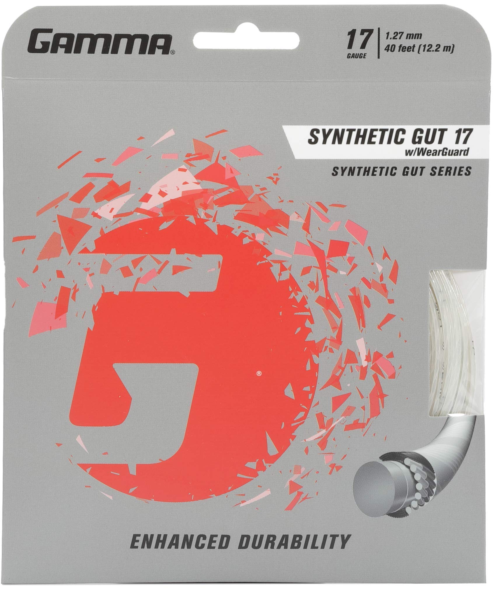 GammaSynthetic Gut 17G Tennis String With Wearguard