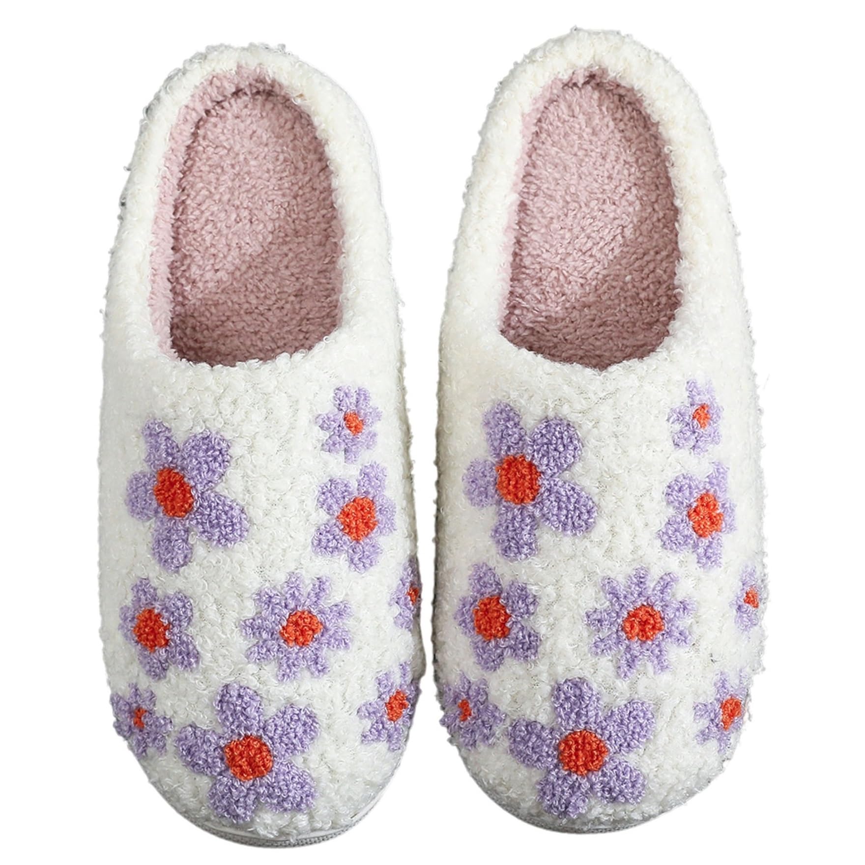 LNERIP Animal Slippers Fruit Slippers Plant Slippers Various Cartoon Patterns Fluffy Soft Memory Foam Retro Indoor Outdoor Home