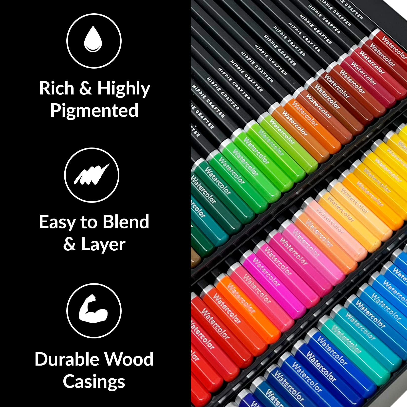 72 matite acquerello set professionale matita di colore dell'acqua per la colorazione degli adulti