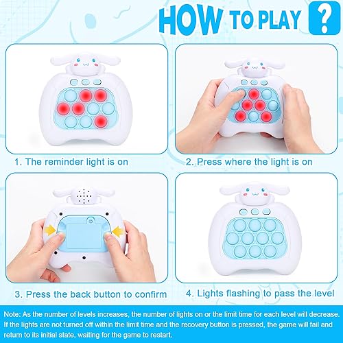 Miniatura 3 de Cinnamoro Pop Toys Juegos de mano  Máquina de juego Cinnamoro con luz de burbujas con música, juego de alivio rápido del estrés de burbujas  Regalos