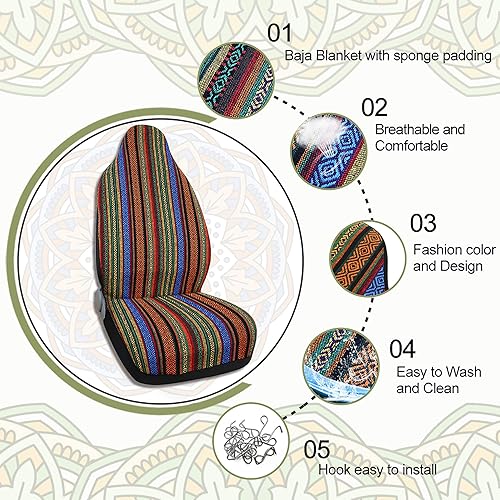 Miniatura 3 de uxcell Universal Auto Car SUV Durable Soft Baja Bucket Seat Cover 1pcs