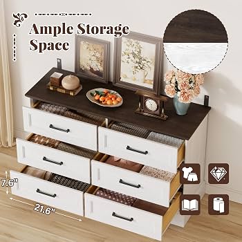 Amazon.com: Furmax Farmhouse Dresser for Bedroom, 6 Drawers