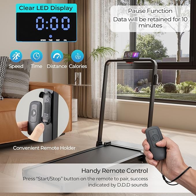 Caminadora Eléctrica Plegable 2.25HP 12.23 km/h Negro miniatura 6