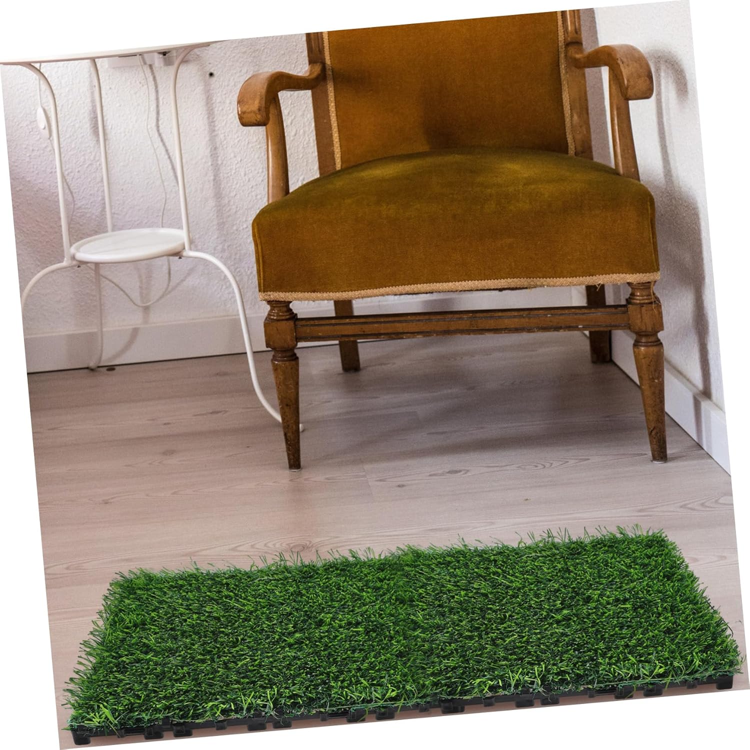 4pcs Artificial Grass Mat for Dog Potty Training Replacement Turf Rug Realistic Green DIY Grass Pad for Indoor Outdoor Use Effortless Cleaning Low Maintenance