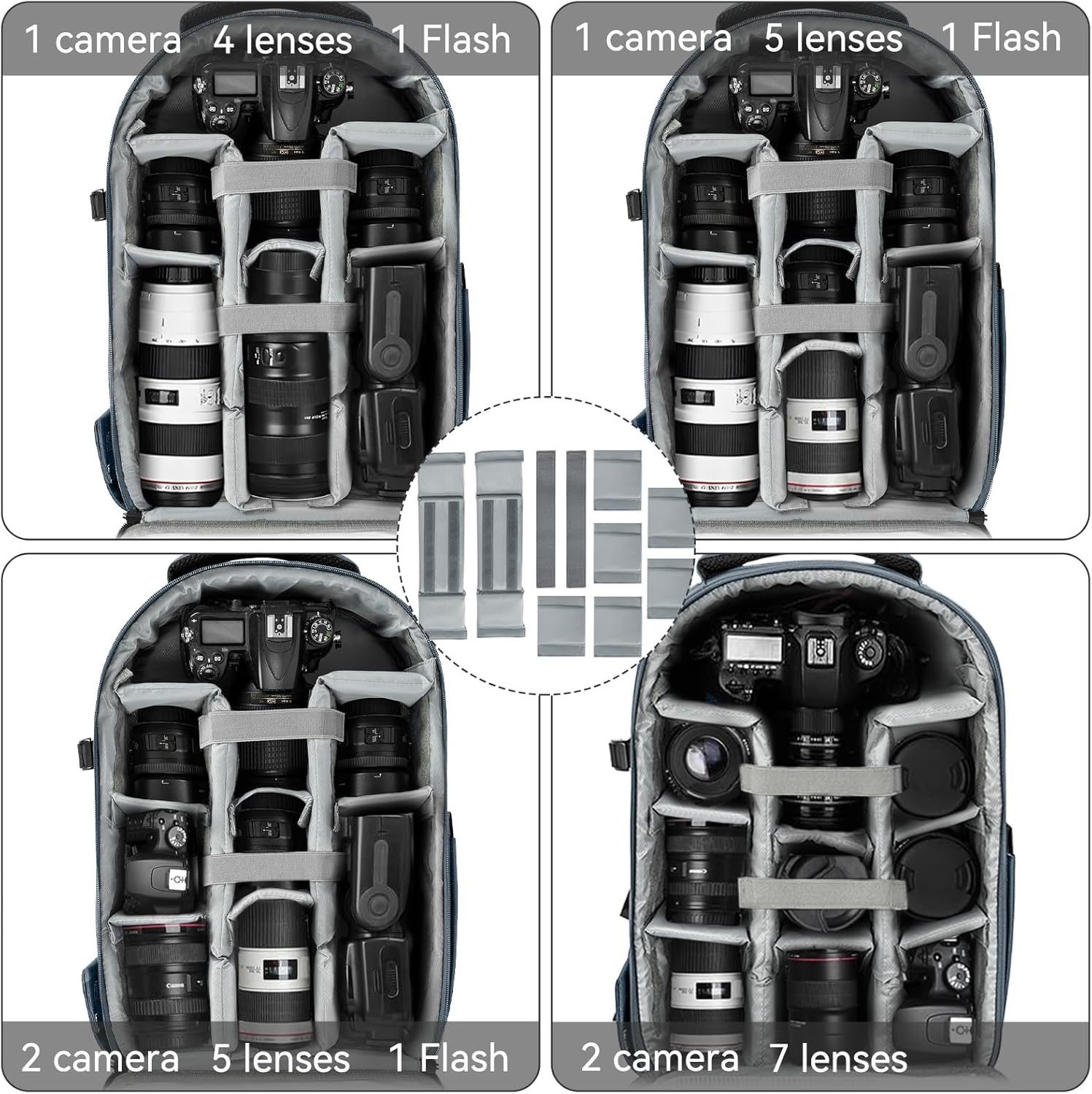 TORIBIO Camera Backpack, Hardshell DSLR Photography Camera Bag, Waterproof Hard Shell Camera Case with Tripod Holder & 15.6" Laptop Compartment Compatible with Canon/Nikon/Sony/DJI Mavic Drone