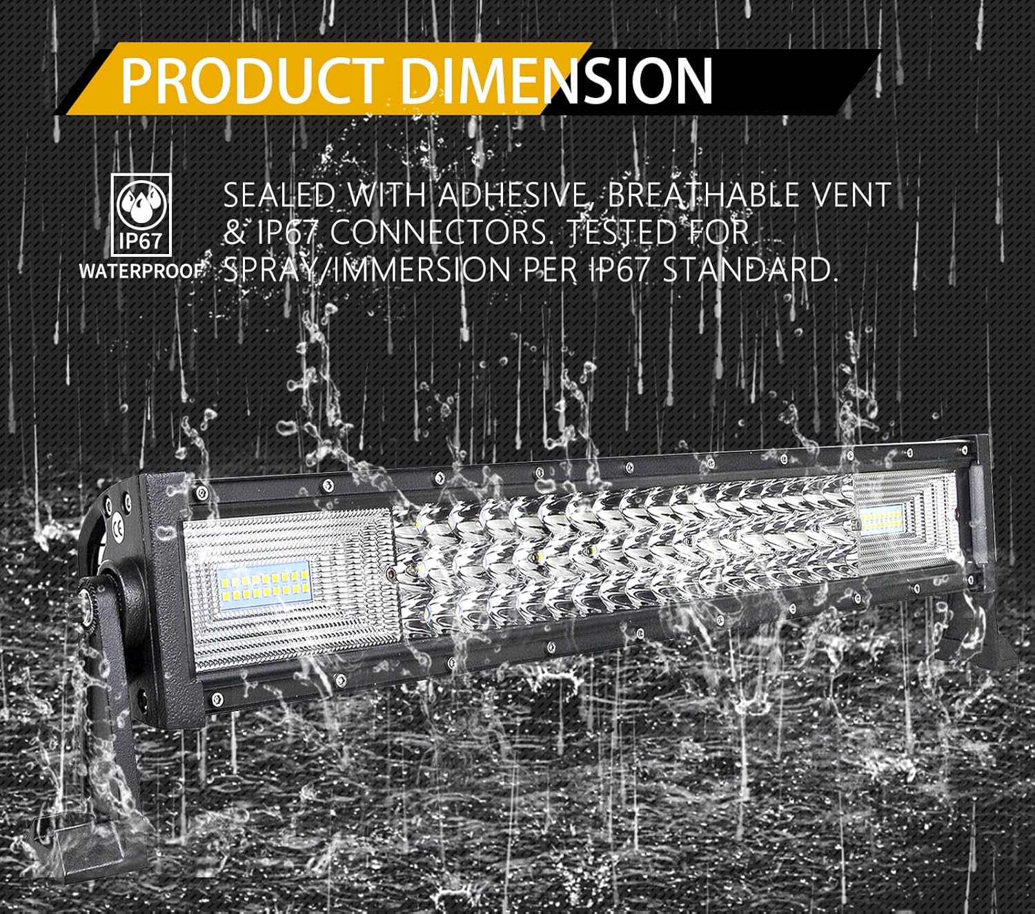 Willpower 22" LED Work Light Bar, Triple Row 270W Spot Flood Combo Beam Off Road Driving Fog Lights with Mounting Bracket for SUV ATV UTV Truck Light, 12V 24V