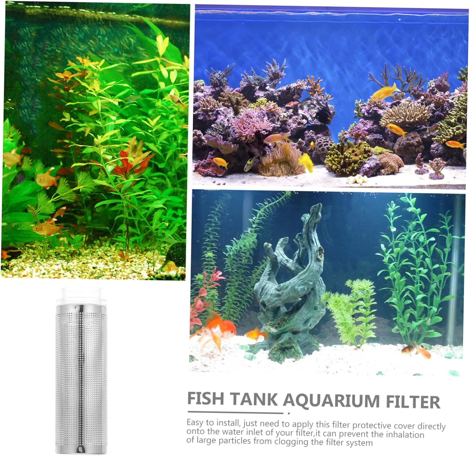 Aquarium Strainer Mesh Cover Fish for External Filtration Easy to Inlet for Protecting Fish and Filters