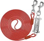 Dog Tie Out Cable, Outdoor Dog Leads for Yard Chew Proof, Durable Dog Runner for Yard or Camping