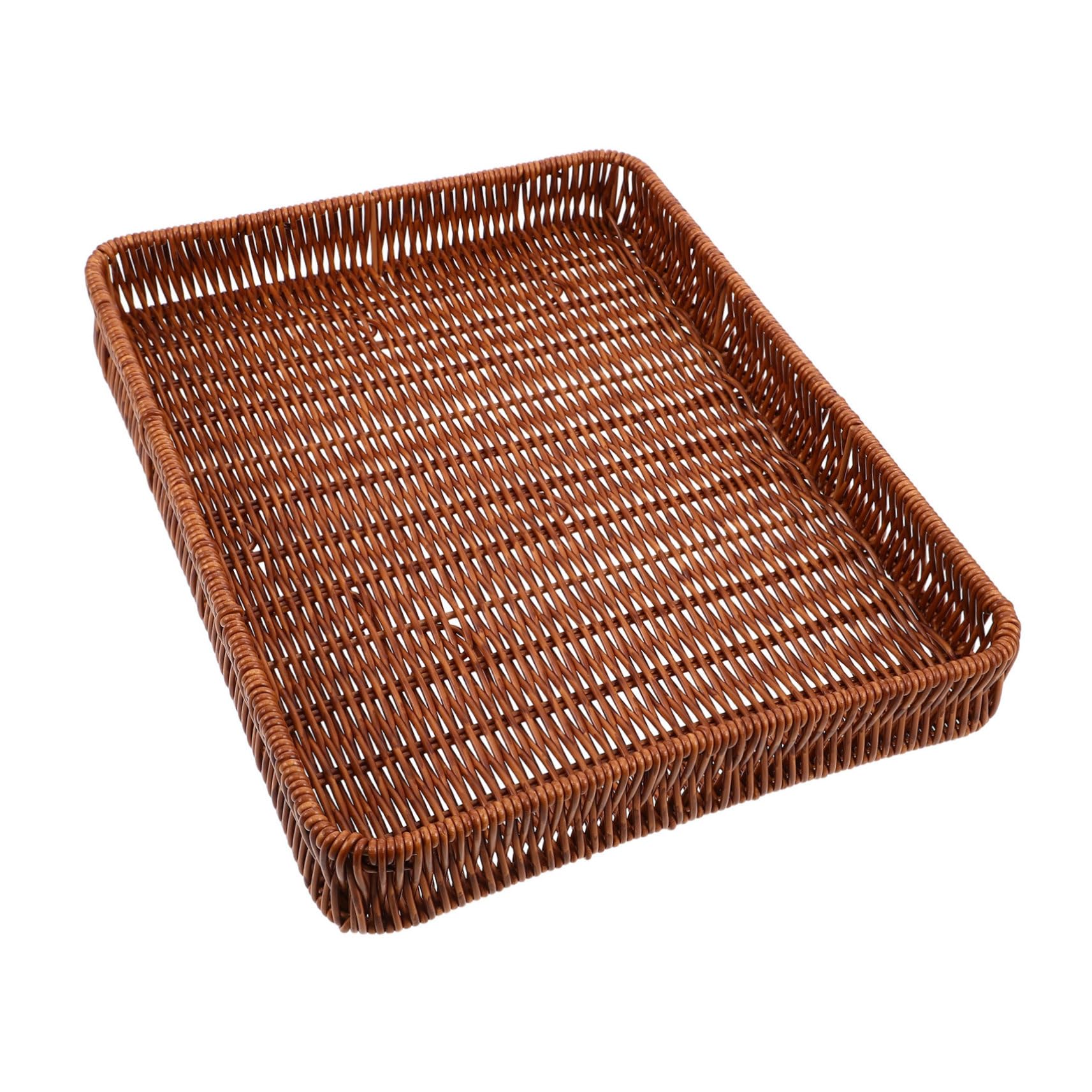 Mikinona Woven Snack Basket for Fruits and Vegetables Capacity Storage Bin Display Tray for Kitchen Counter Versatile Organizer for Home and Picnic Use