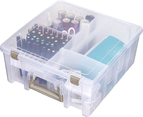 Miniatura 13 de ArtBin 6993SP Super Satchel Double Deep con bandeja de accesorios para manualidades en papel, transparente, 1 bolsa y 1 bandeja