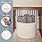 OrganiHaus Large Woven Storage Basket for Blankets and Toys 20 x 13 Inch, Rope Laundry Basket with Handles, Cushions & Pillows Storage Bin, Nursery Hamper, Soft Round Dog Toy Bin - Off-White