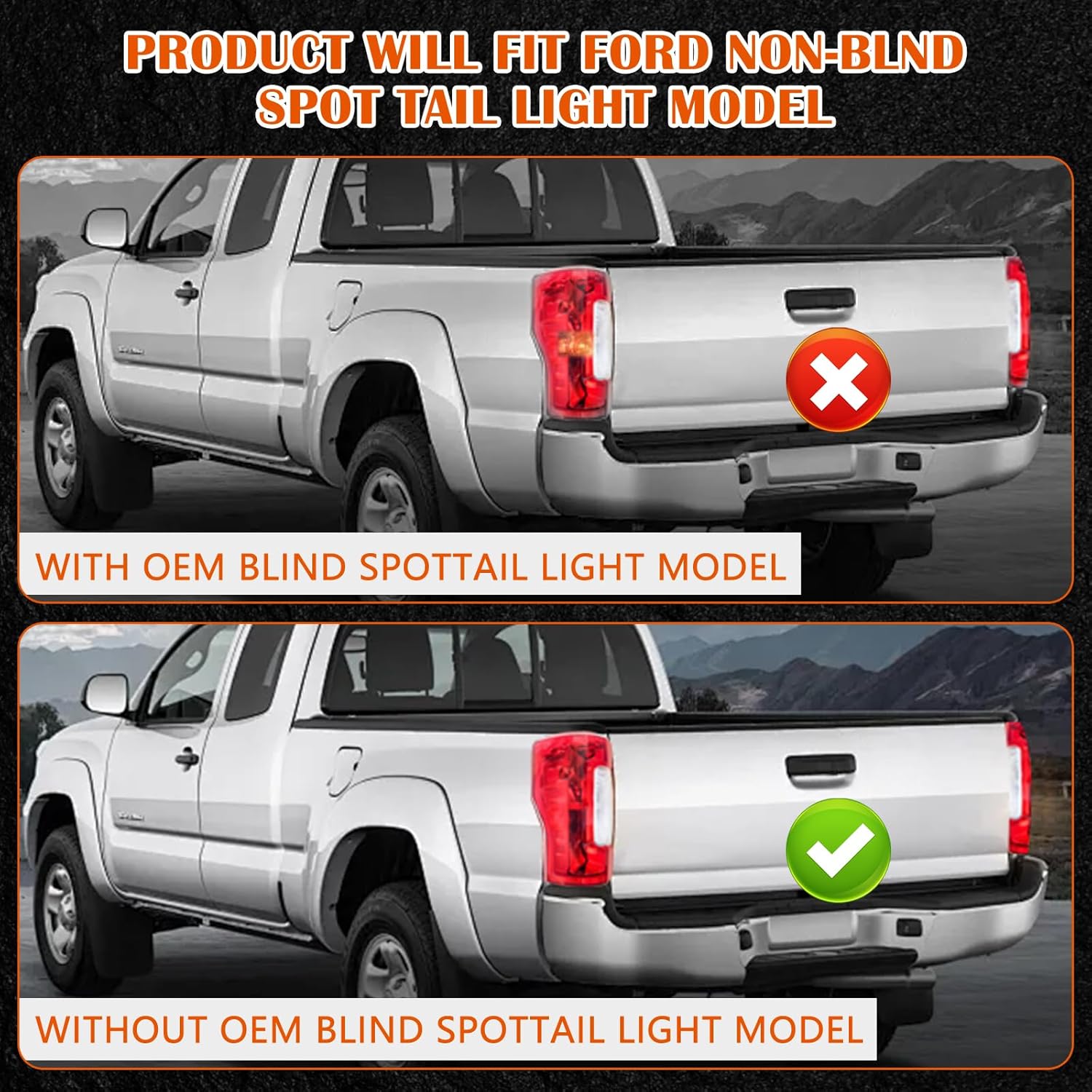 Right Passenger Side Tail Light Rear Lamp Assembly Compatible with Ford F250 F350 2017 2018 2019 Super Duty With Bulbs HC3Z13404D without Blind Spot without LED