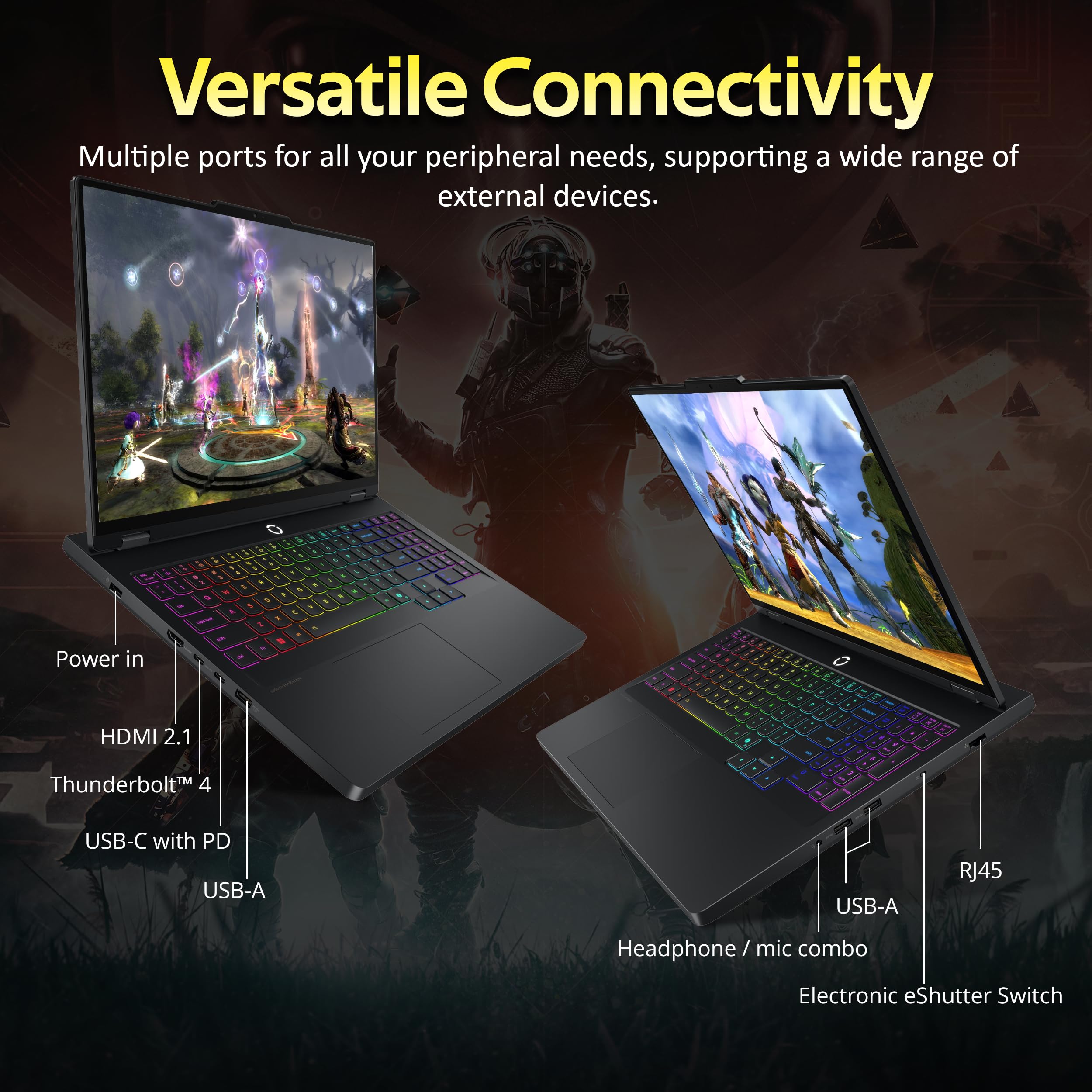 Lenovo Legion Pro 5 16 Zoll WQXGA 165Hz Gaming Laptop, AMD Ryzen 7 8745HX, GeForce RTX 5060 8GB GDDR7, 32GB DDR5, 2TB Speicher (1TB SSD + 1TB Dockingstation), 24-Zonen RGB-Tastatur mit