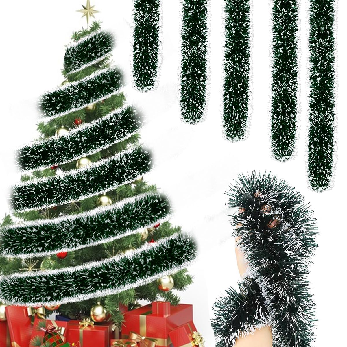 Decorazioni ghirlanda verde per albero di Natale | Acquisti Online su