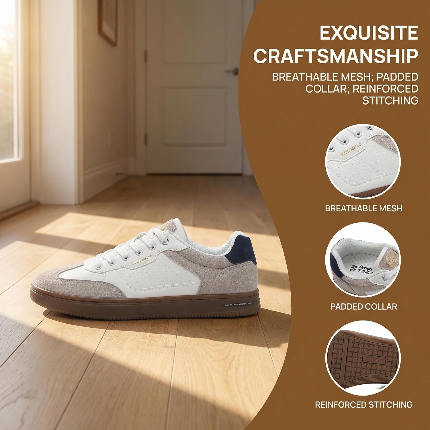 AX BOXING Men's Casual Shoes Fashion Sneakers Breathable Tennis Shoes image 5