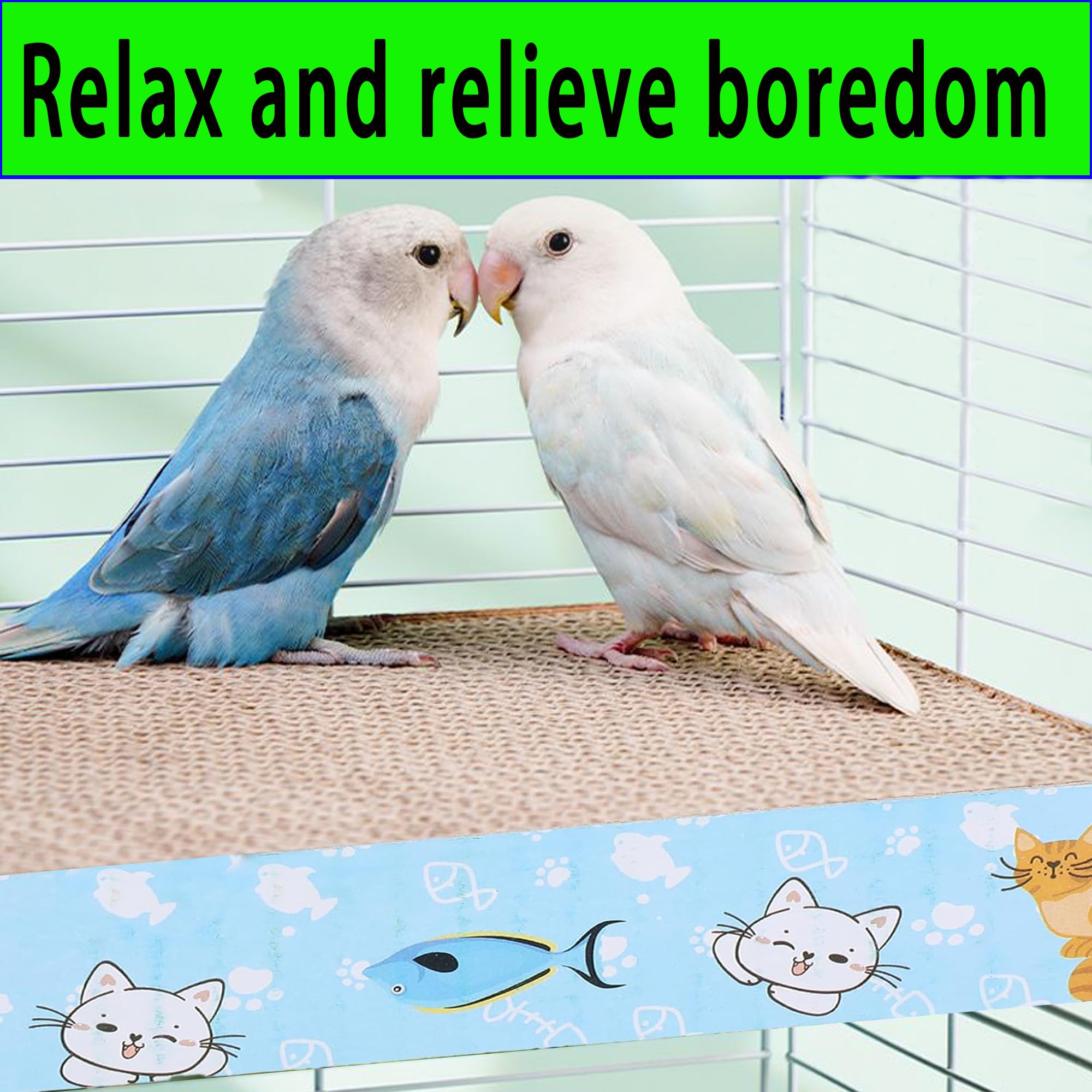 2Pcs 7.4in Paper Bird Toys, Bird Platform, Parrot Toy, Help Birds Clean Beak, Release Stress, Reduce Boredom - Suitable for Macaws, Small Parakeets, and Other Small to Medium-Sized Pet Birds - image 3