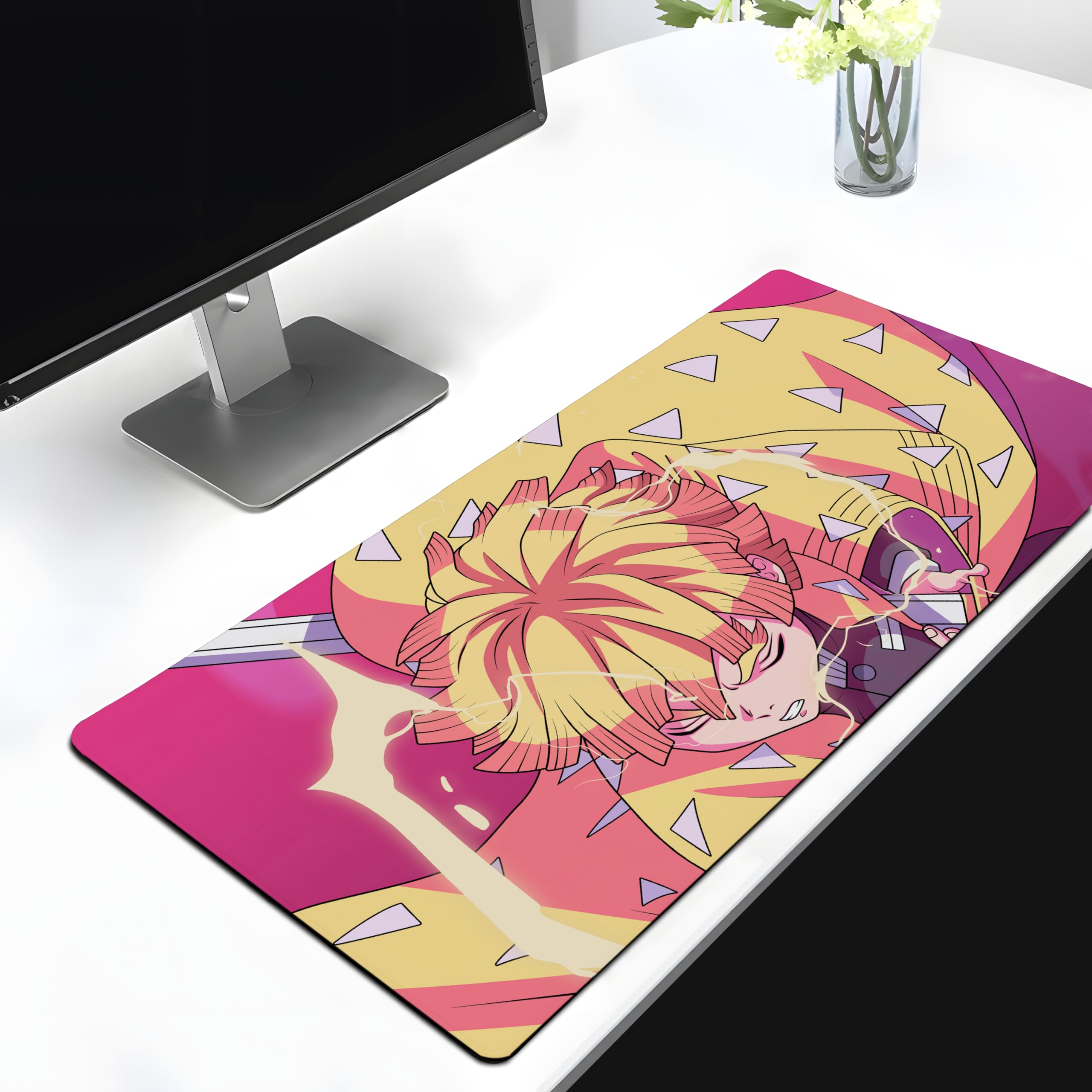 Demon Slayer Zenitsu Large Extended Mouse Pad for Laptop Desktop PC Gaming Desk Mat Rubber Base Desk Pad (B0CZRXPLNH) Amazon Price History, Amazon Price Tracker