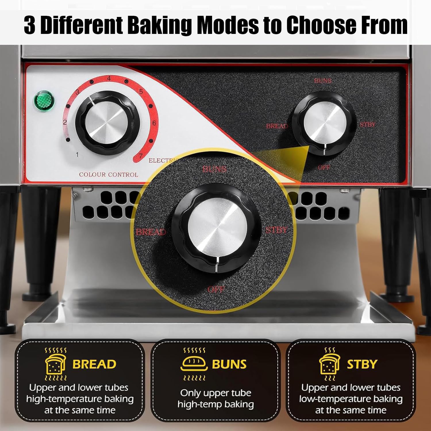 Tostadora Comercial De Cinta Transportadora, 150/300/450 Rebanadas/Hora, Tostador de Cinta Doble,para Restaurantes, con 7 Niveles De Tostado, para cruasán de Bagel 150