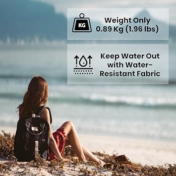 Nordace Eclat Smart Travel Backpack for Men & Women with USB Charging Port, Water Resistant - Light & Durable Laptop for Everyday, Hiking, Work - 15.6 Inch (Black)
