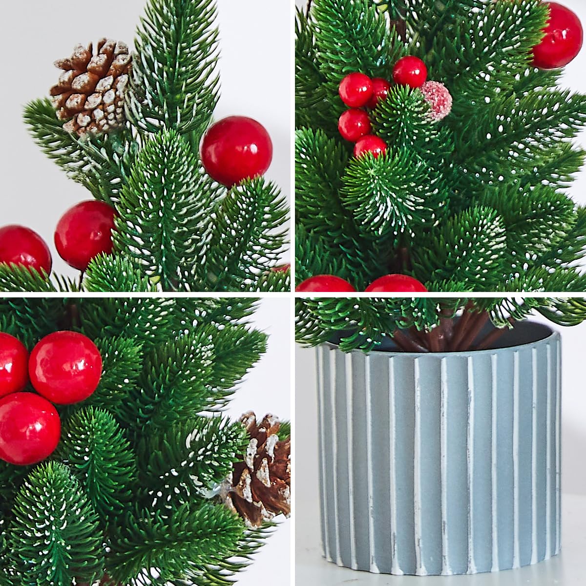 Árbol de Navidad Pequeño Clásico Decoración de Mesa (Red Pine)