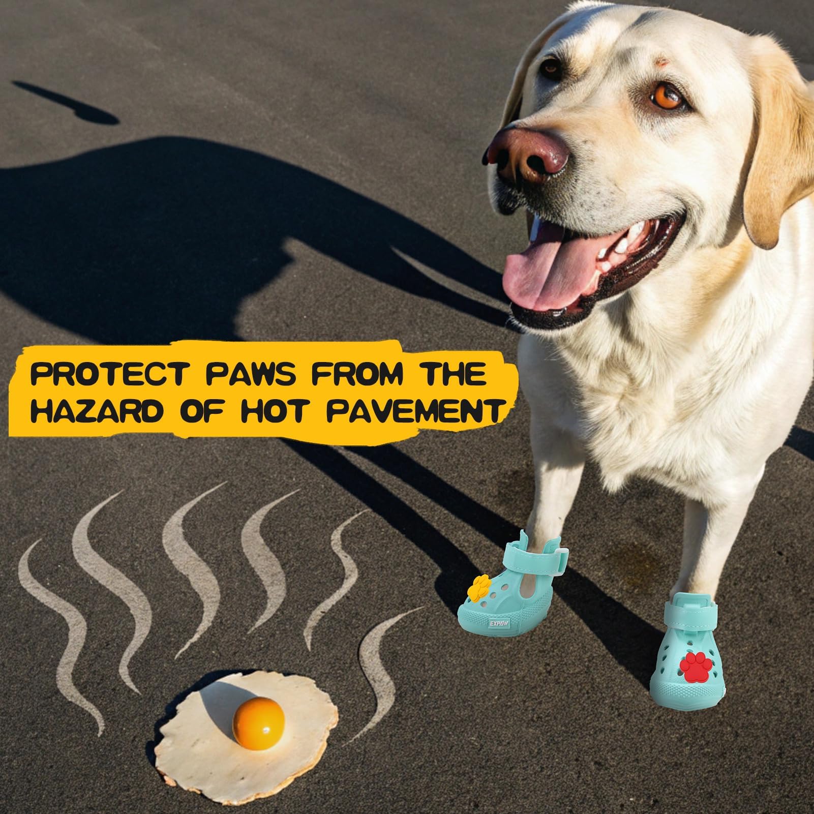 Chaussures pour Chien pour Trottoir Chaud – Bottes antidérapantes pour Chiens de Petite, Moyenne et Grande Taille, Bottes réfléchissantes et Protections de Pattes pour l'hiver, faciles à Mettre et à