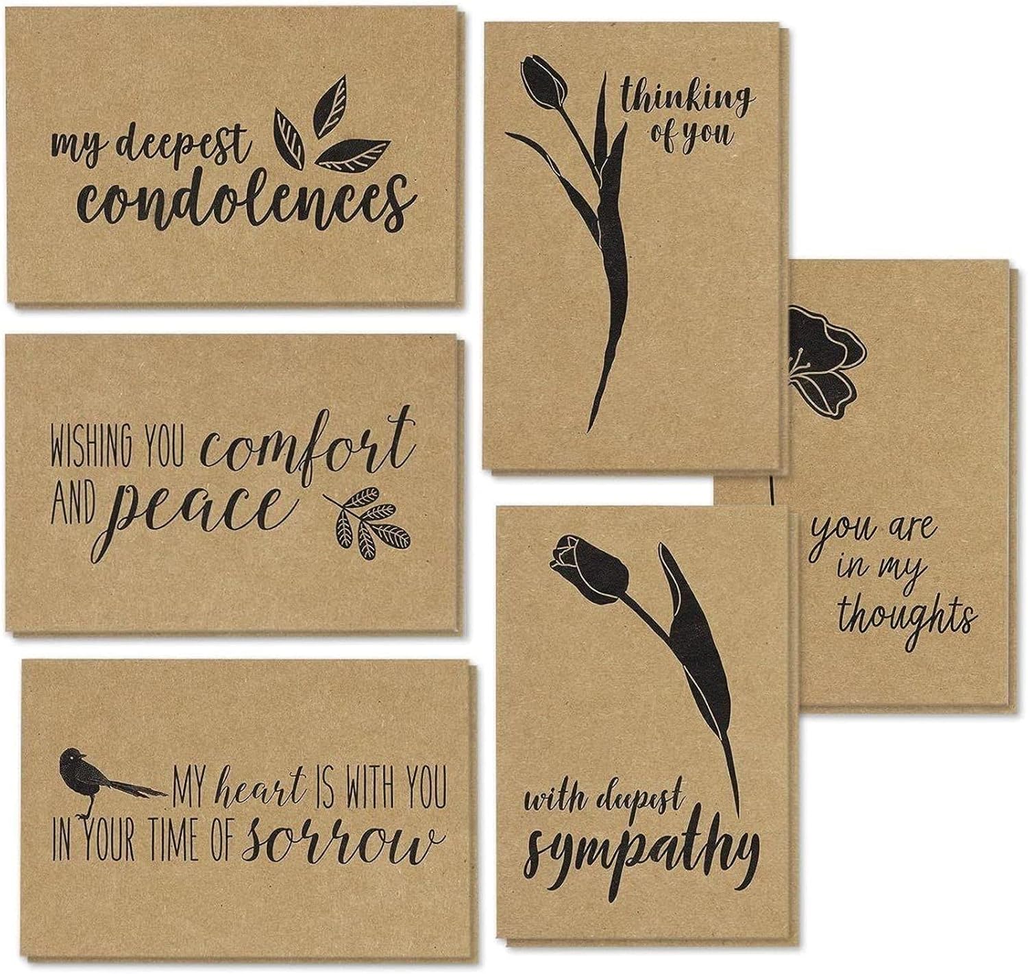 Juvale Sympathy Cards 36Pack Sympathy Cards Bulk, Greeting Cards