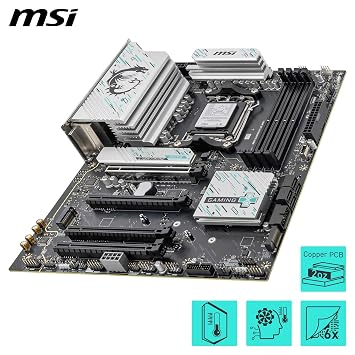 MSI B850 GAMING PLUS WIFI Motherboard supports ATX - AMD Ryzen 9000/8000 / 7000 Processors, AM5 - DDR5 Memory Boost 8200+ MT/s (OC), PCIe 5.0 x16 and 4.0 x16, M.2 Gen5, Wi-Fi 7, supports 5G LAN