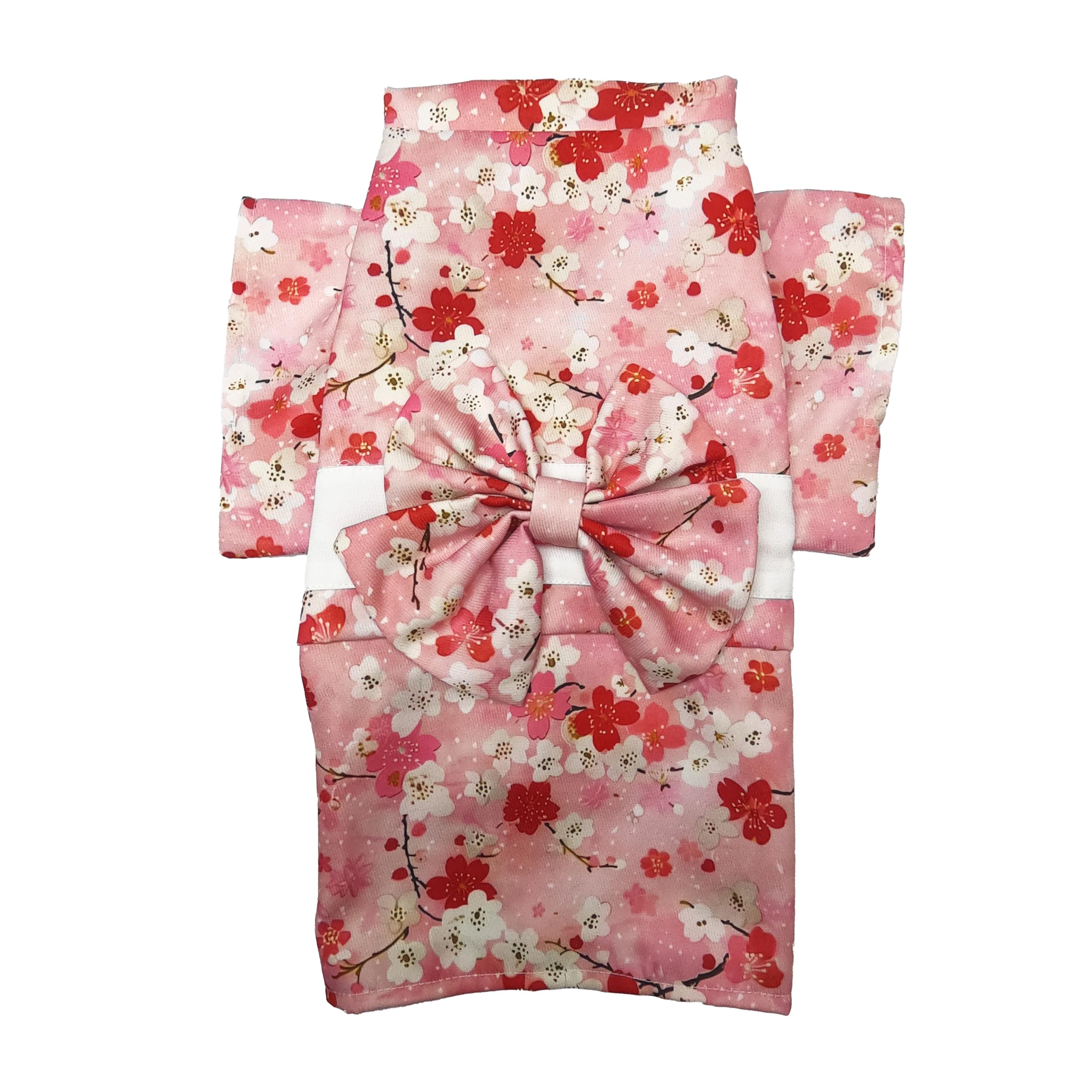Japanese Pet Kimono Hakama Pink Cotton Dog Cat Costume Small Dog Wear