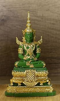 Amazon｜BUDDHO エメラルド ブッダ 像 リアル デザイン 膝から膝まで