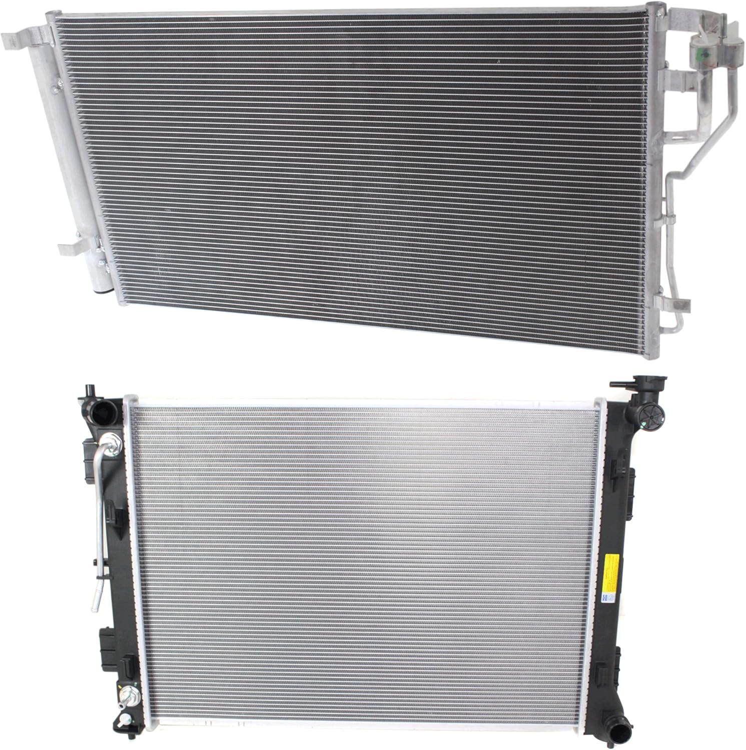 Garage-Pro Kit (1) A/C Condenser and (1) Radiator Compatible with 2016-2018 Kia Optima Factory Finish