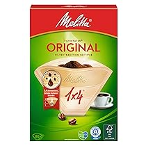 Melitta, 80 filtri per caffé, Dimensioni 1×4, Per caffettiera a filtri, Original, Scuro