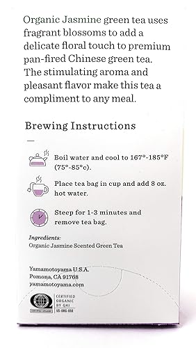Miniatura 2 de Yamamotoyama Té verde orgánico de jazmín premium (paquete de 2, total de 16 onzas)