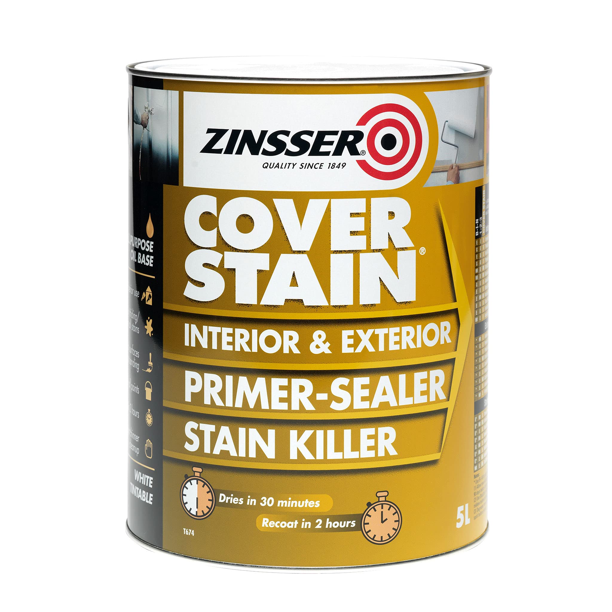 Zinsser Cover Stain Primer - Sealer 1 Litre ZINCSP1L