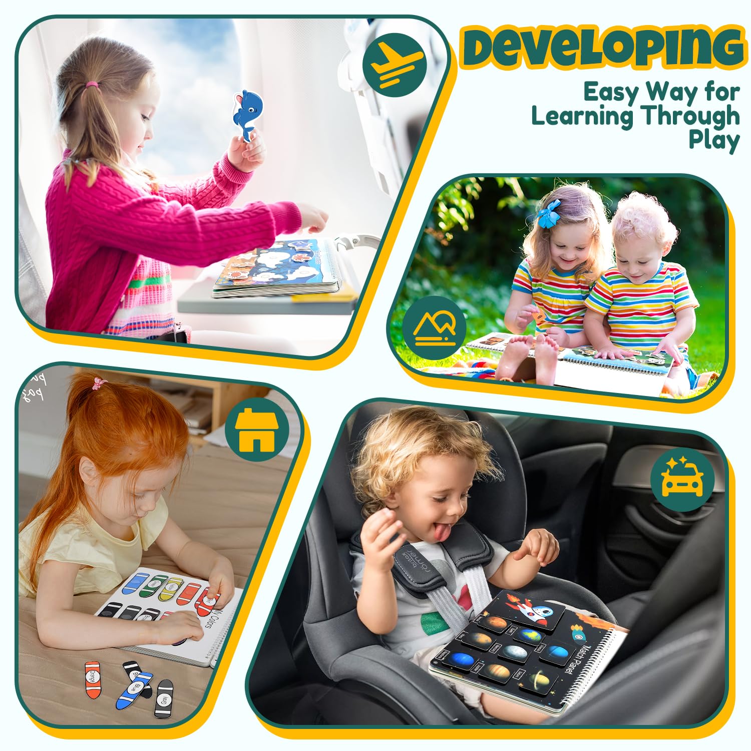 iHarPro Busy Book for Toddlers Ages 3‑5, Montessori Preschool Activity Book — Amazon image 4