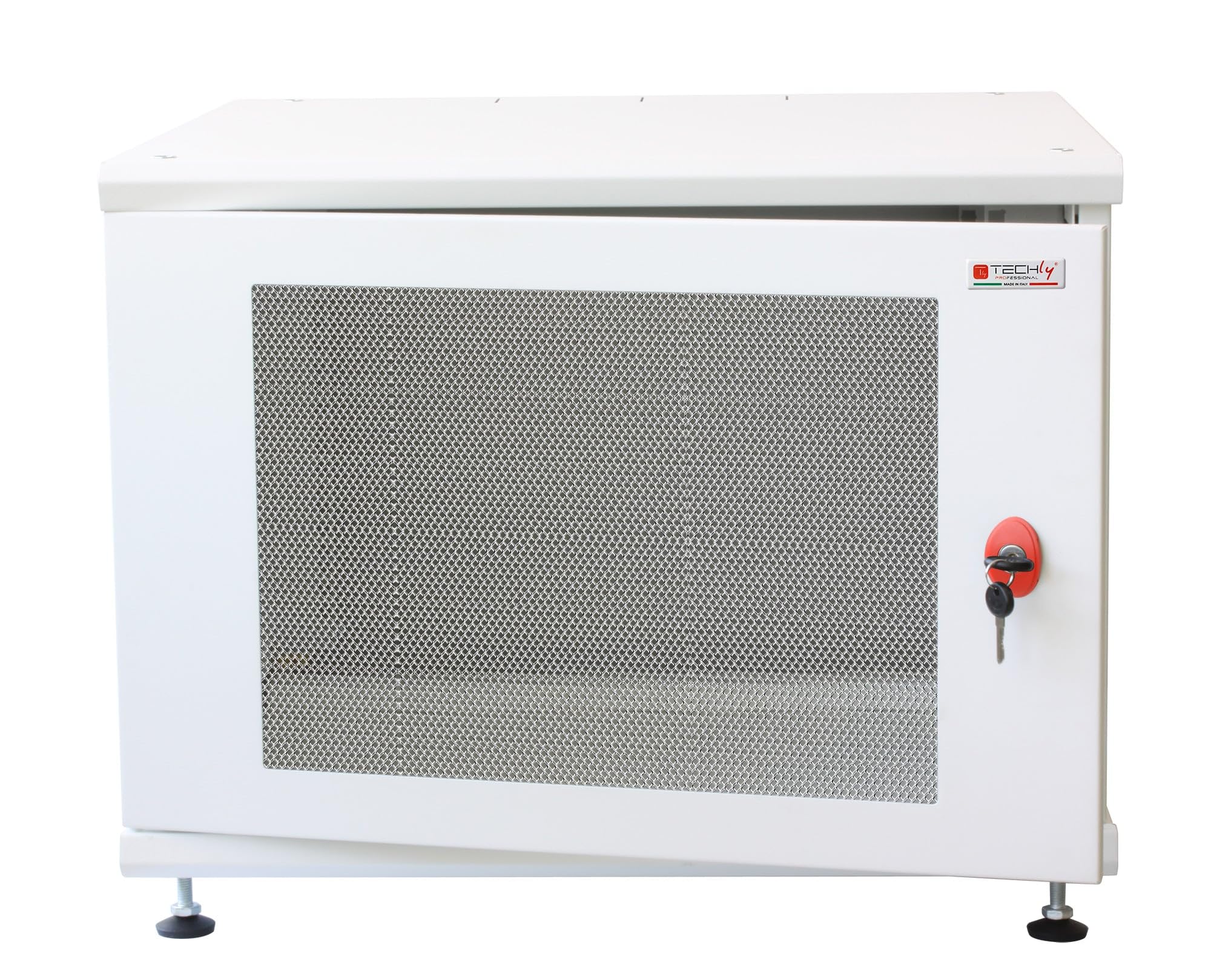 Techly Professional 108811 Armadio Rack 19" ideale per Accumulatori Fotovoltaico 8U P600mm Bianco