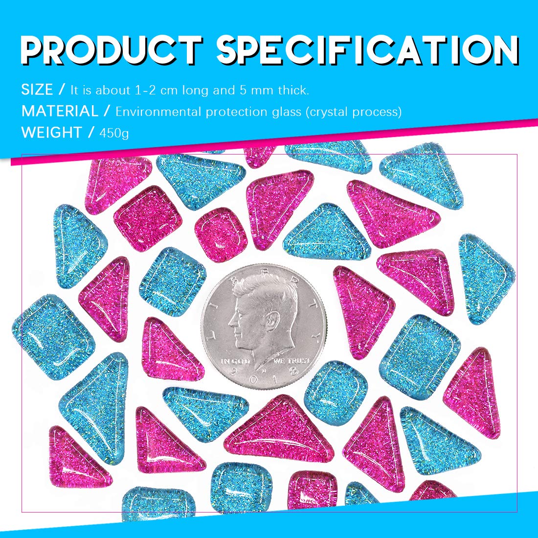 TRANKIELO® - Mozaïek Tegel Assortiment - 200 Gemixte Kleuren - Acryl Tegels 1 x 1 cm