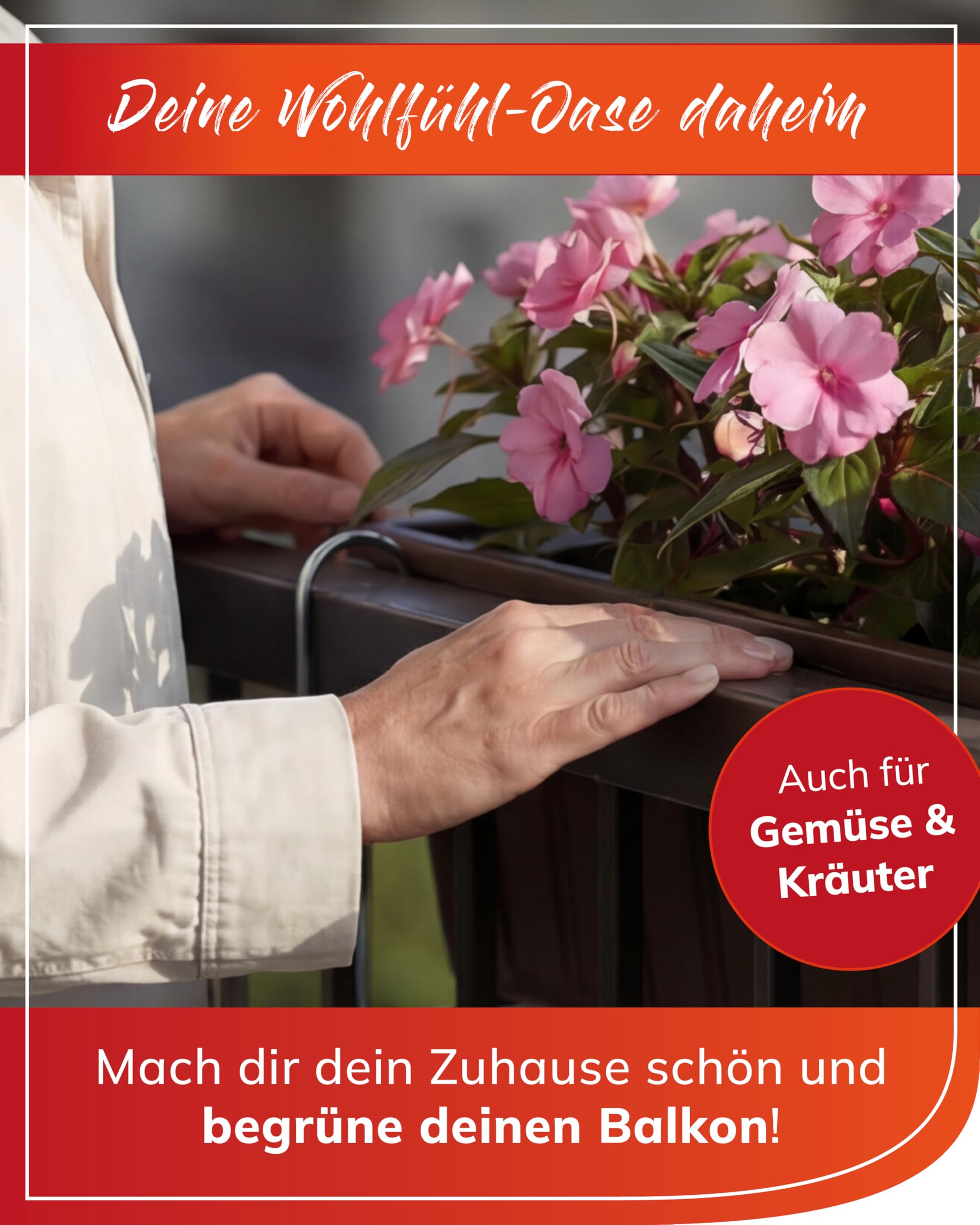 bellissa Blumenkastenhalterung L 10 Stück Stahldraht 7,5 x 16 x 16,5 cm