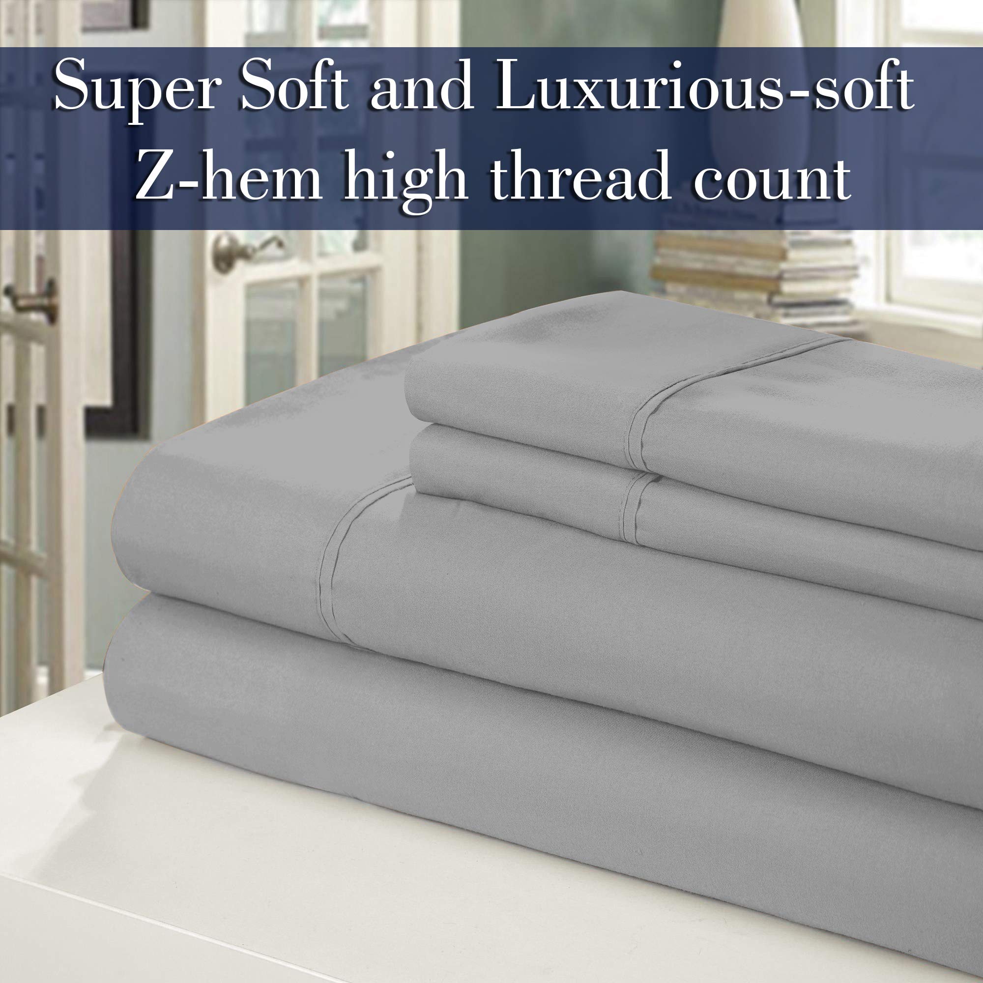4-delige queensize lakenset Ademende luxe lakens Diepe zakken Rimpelvrije koeling Lakens Machinewasbaar Hotelbeddengoed (Rozmiar króla USA 4-delige queensize lakenset Ademende luxe lakens Diepe zakken Rimpelvrije koeling Lakens Machinewasbaar Hotelbeddengoed (Rozmiar króla USA