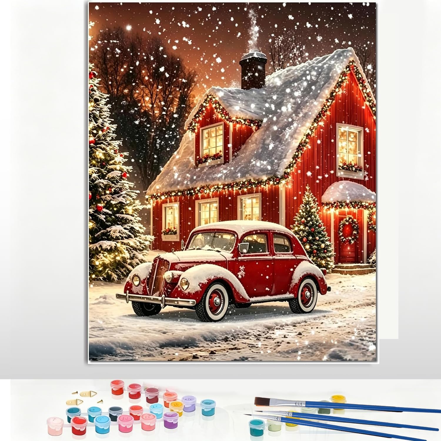 Pxzcrypha Christmas Paint by Numbers Kit for Adults Beginners 16X20inch — image 1