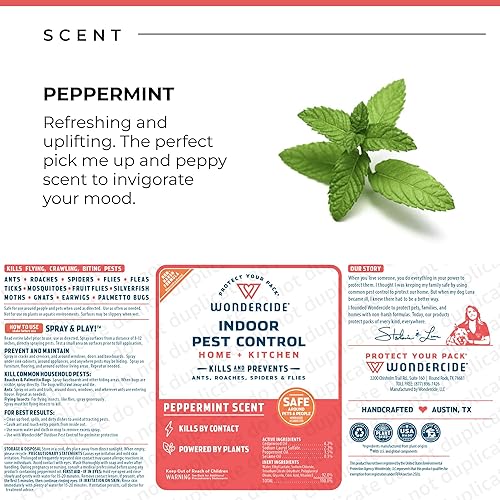 Miniatura 8 de Wondercide - Spray de control de plagas para interiores para el hogar y la cocina - Hormigas, cucarachas, arañas, moscas, pulgas, insecticidas y