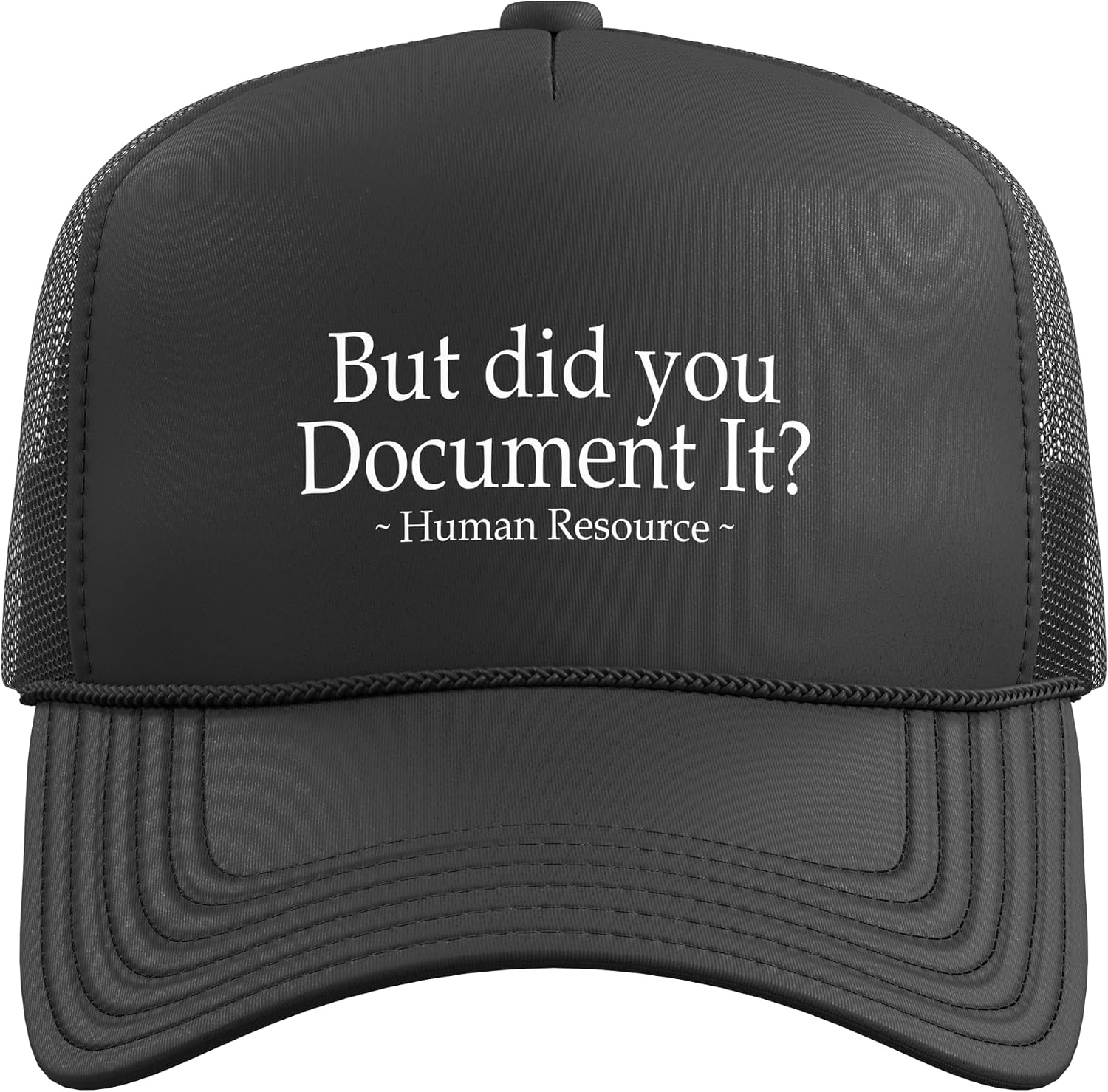 Human Resource HR Director - But Did You Document It? Trucker Hat with Adjustable Mesh Back image 2