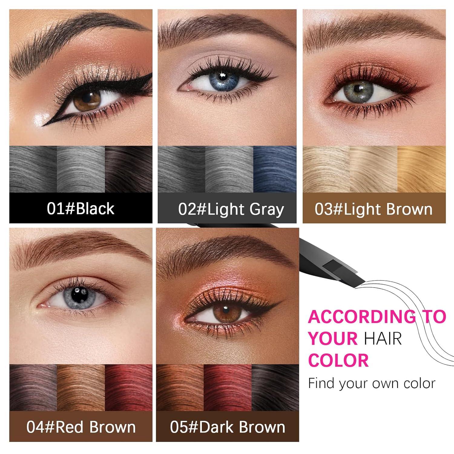 Browcharm Microblading Eyebrow Pencil for Women,0.1mm Ultra-Fine Mechanical Pencil,Draws Tiny Brow Hairs and Fills in Sparse Areas and Gaps,Makeup Brow Definer Waterproof (mini 04 Red Brown) - Image 6