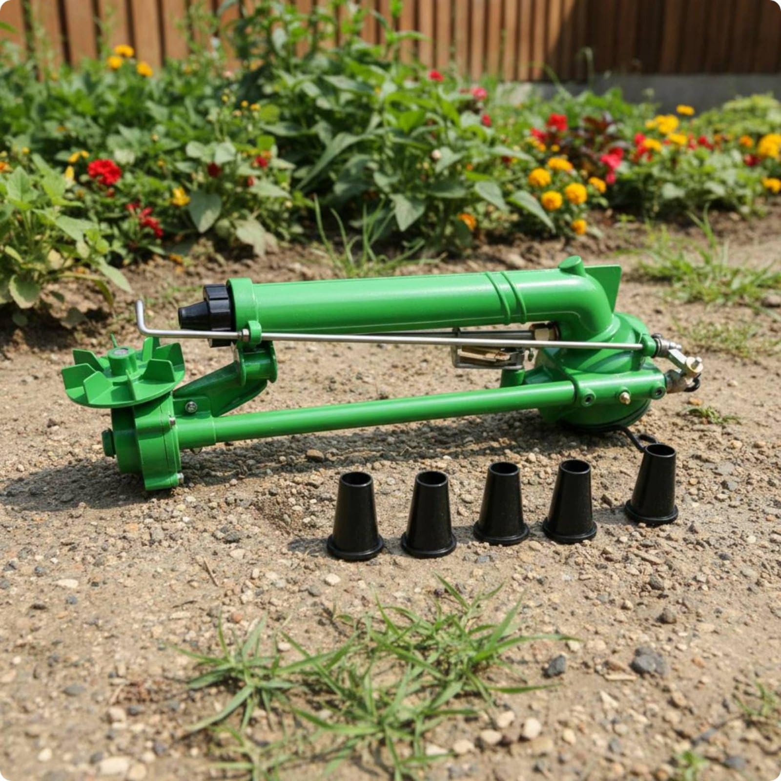 Bewässerungsdüse Sprühmechanismus Kreisregner Tragflügel-sprenger Langlebiger Metallkorpus Regulierbare Sprührichtung für Obstbaumbewässerung Gartenflächen Baumschulen, 40