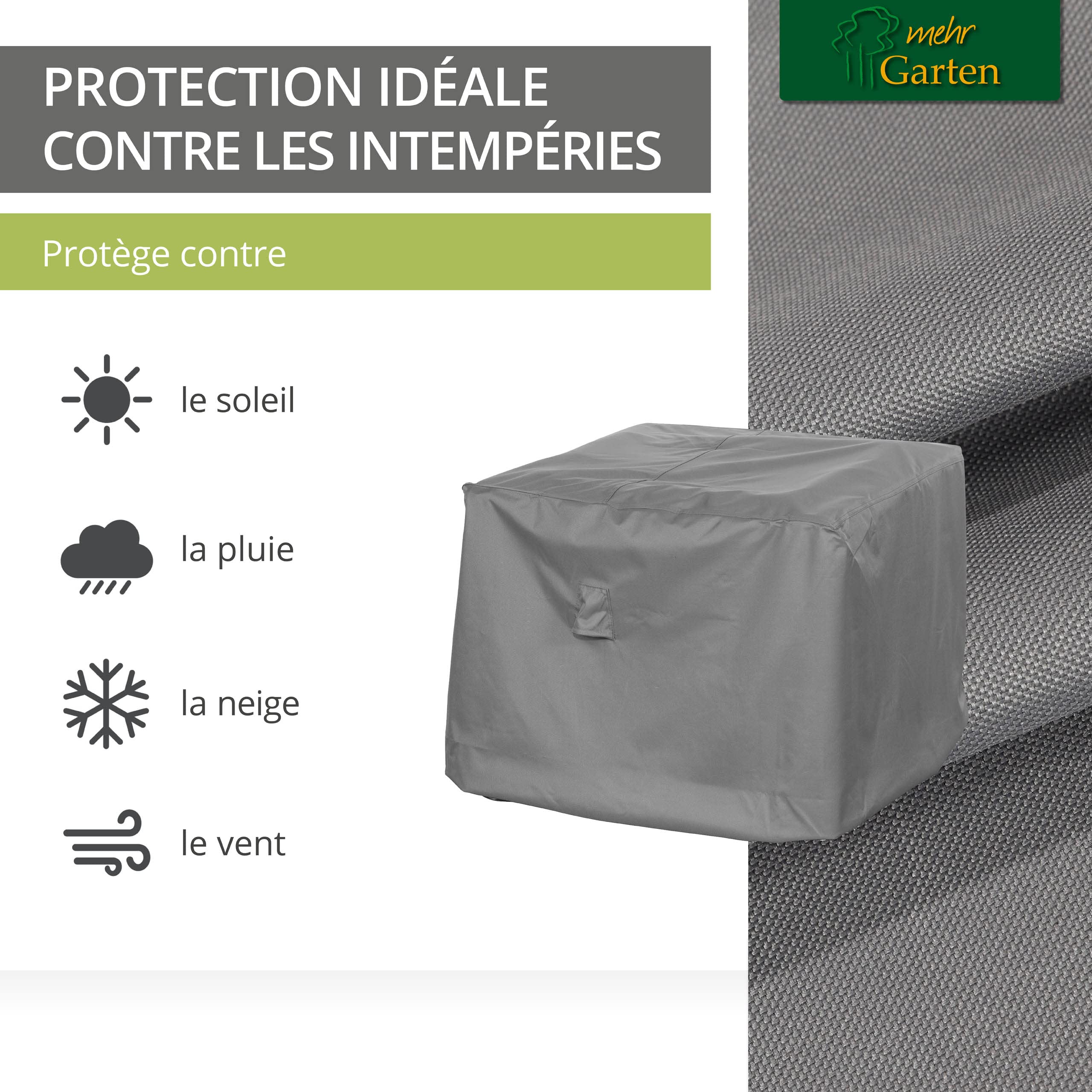 Housse fauteuil de jardin 85x85x80 cm, Oxford 600D