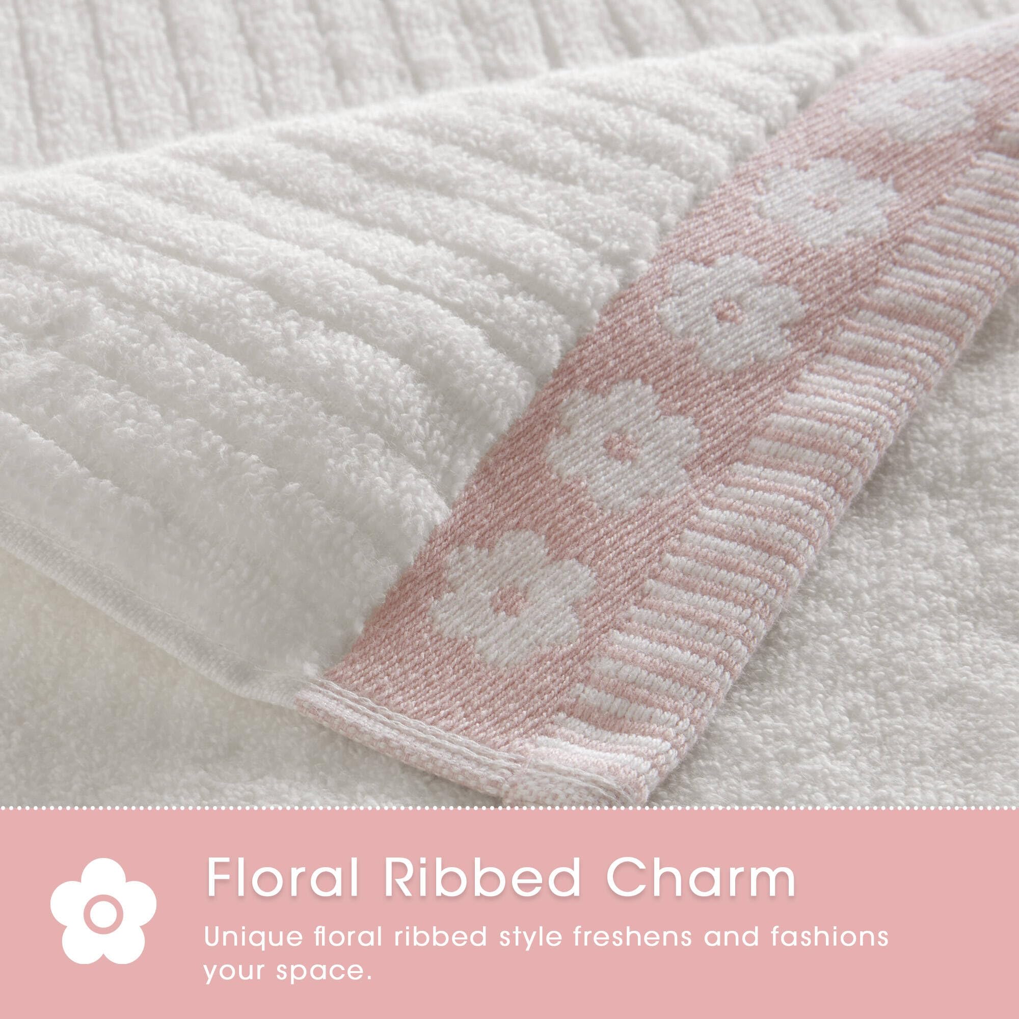 Intelligent Design Pink Bath Towel Set - Soft & Luxurious -3