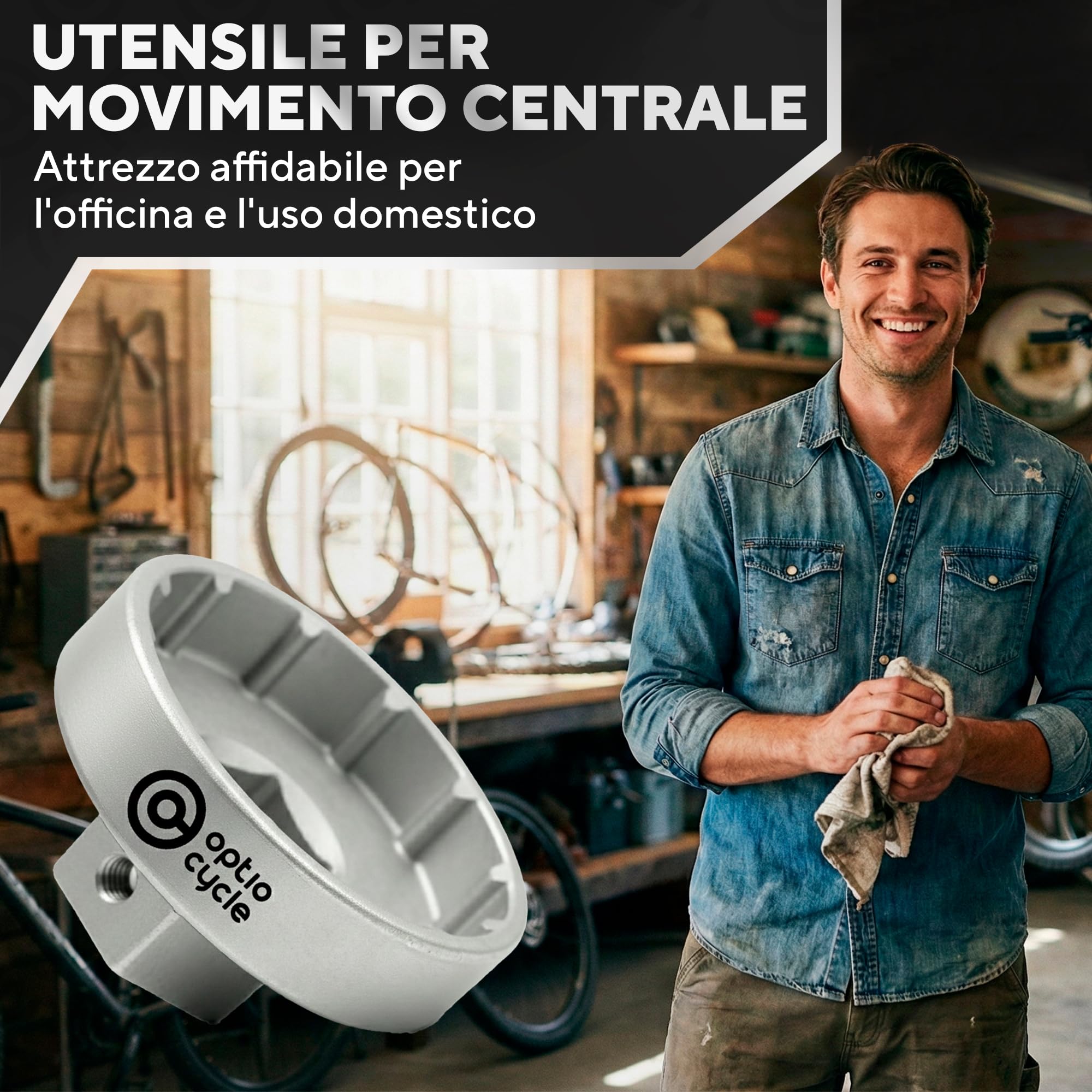 Chiave Movimento Centrale – Chiave Center Lock a 12 Denti per SRAM Dub, Race Face Cinch, Rotor BSA30 | Estrattore Movimento Centrale Bici & Bottom Bracket Tool