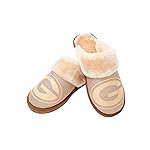 FOCO Green Bay Packers NFL Womens Glitter Open Back faux fur Moccasin - S (5-6), team logo